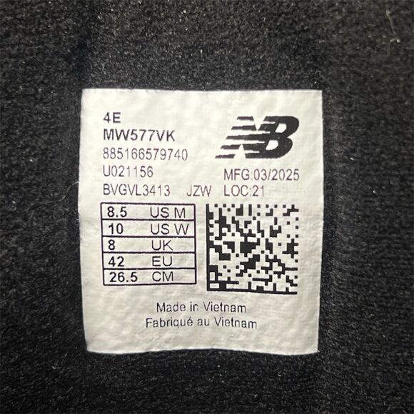 New Balance 577 Black Hook-And-Loop Comfort Shoes Size Men’s 8.5/Women’s 10 main image 4
